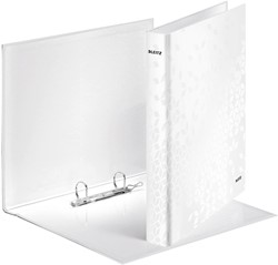 Ringband Leitz WOW A4 maxi 2-rings D-mechaniek 25mm wit