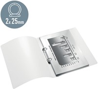 Ringband Leitz WOW A4 2-rings O-mechaniek 25mm PP wit-4