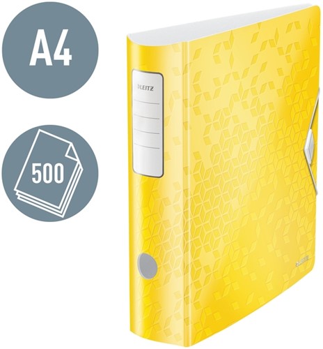 Ordner Leitz WOW active 180° 80mm PP A4 geel-3