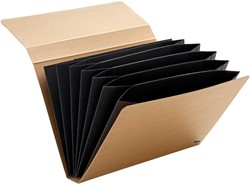 Projectmap Kraft Line A4 7 vakken bruin