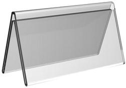 Tafelnaambord Europel V-standaard 70x150mm acryl-2