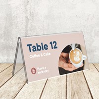 Tafelnaambord Europel V-standaard 70x150mm acryl-3