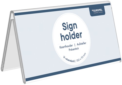 Kaarthouder Europel V-standaard A6 100x210mm acryl