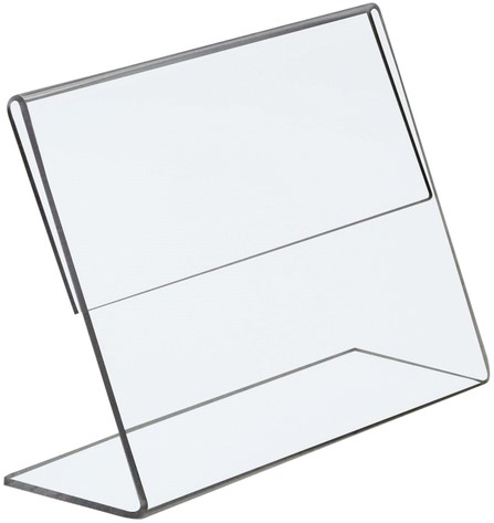 Kaarthouder Europel L-standaard 90x60mm liggend acryl-2