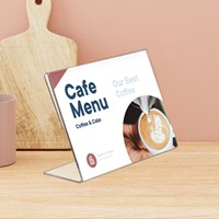 Kaarthouder Europel L-standaard 90x60mm liggend acryl-3