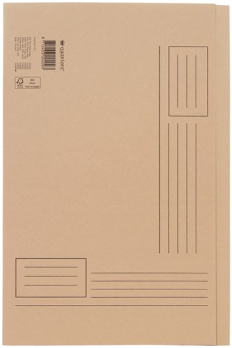 Vouwmap Quantore folio ongelijke zijde 250gr beige
