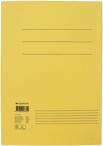 Dossiermap Quantore folio 300gr geel