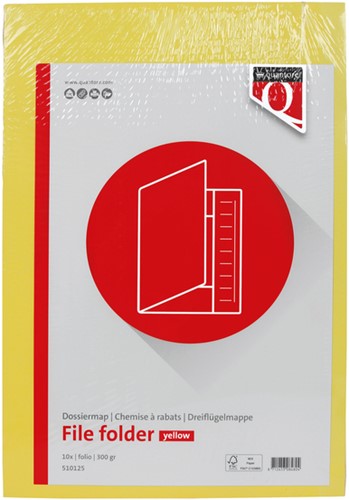 Dossiermap Quantore folio 300gr geel-2
