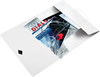 Elastomap Leitz WOW A4 3 kleppen PP wit-2