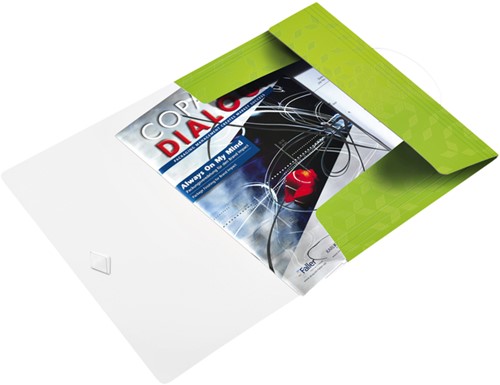 Elastomap Leitz WOW A4 3 kleppen PP groen-2