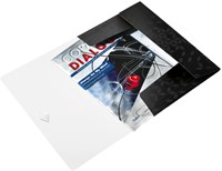 Elastomap Leitz WOW A4 3 kleppen PP zwart-2