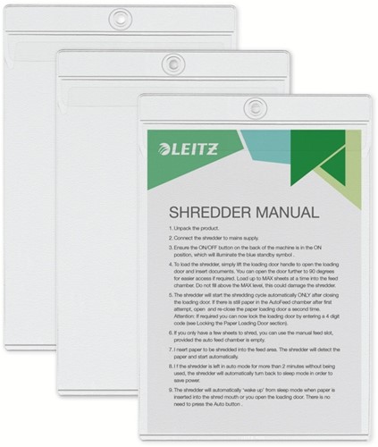 Insteekmap U-model Leitz Premium met ophangoog 0.20mm PVC A5 transparant 50 stuks-3