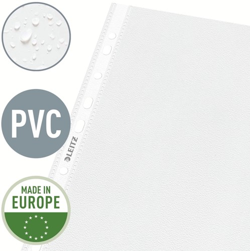 Showtas Leitz Premium standaard 11-gaats copy safe 0.085mm PP A4 transparant 100 stuks-3