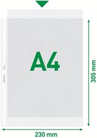 Showtas Leitz Premium standaard 11-gaats copy safe 0.085mm PP A4 transparant 100 stuks-5