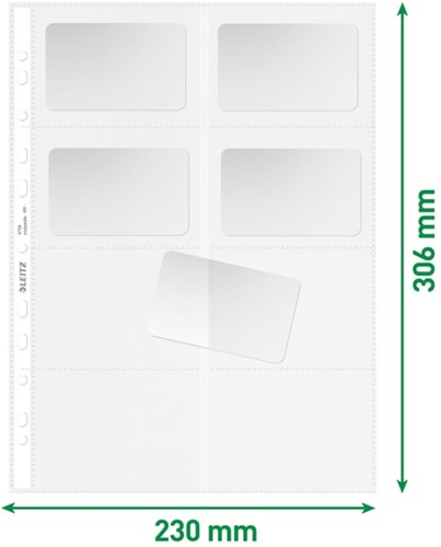 Showtas Leitz Premium voor visitekaartjes copy safe PP A4 glashelder 10 stuks-2