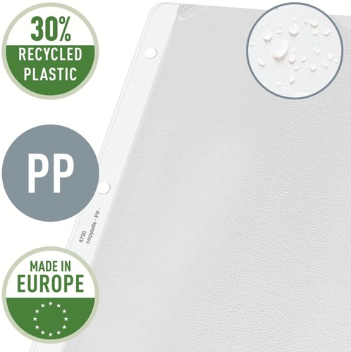 Showtas Leitz Premium copy safe 0.13mm 4-gaats PP A4 transparant 100 stuks-3