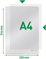 Insteekmap L-model Leitz Premium copy safe 0.15mm PVC A4 transparant 100 stuks-2