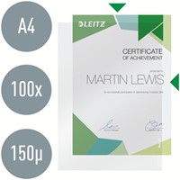 Insteekmap L-model Leitz Premium lasnaad copy safe 0.15mm PVC A4 transparant 100 stuks-1