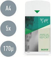 Harmonica showtas Leitz Premium met klep 0.17mm PVC A4 5 stuks-1