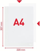 Insteekmap L-model Esselte standaard copy safe PP A4 transparant 100 stuks-3