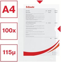 Insteekmap L-model Esselte standaard copy safe PP A4 transparant 100 stuks-4