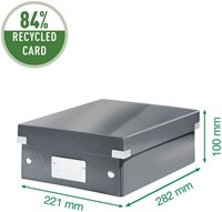 Sorteerbox Leitz WOW Click & Store 280x100x370mm gerecycled karton wit-1