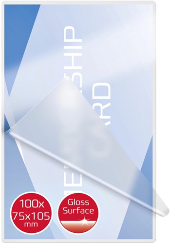 Lamineerhoes GBC club card 75x105mm 2x125micron 100 stuks-2