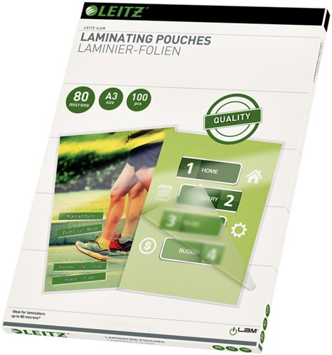 Lamineerhoes Leitz iLAM A3 2x80micron EVA 100 stuks