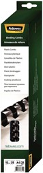 Bindrug Fellowes 12mm 21rings A4 zwart 25 stuks