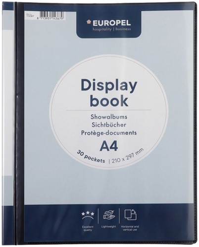 Showmap Europel Frontview A4 30-tassen antraciet-2