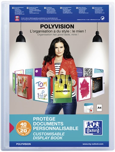 Showalbum Oxford Polyvision A4 20-tassen PP transparant