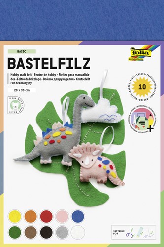 Vilt Folia 20x30cm 150gr 10 vel assorti kleuren