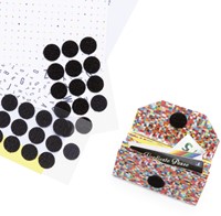 Klittenband Folia rond 2cm 15 stuks zwart 15 stuks wit-1