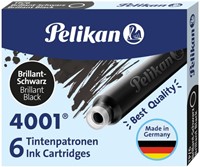 Inktpatroon Pelikan 4001 zwart 6 stuks