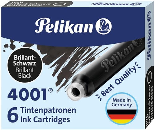 Inktpatroon Pelikan 4001 zwart 6 stuks