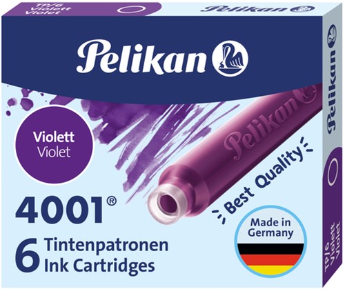 Inktpatroon Pelikan 4001 violet 6 stuks
