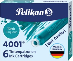 Inktpatroon Pelikan 4001 turquoise 6 stuks