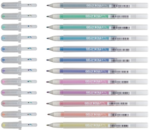 Gelschrijver Sakura Gelly Roll Stardust set à 12 kleuren-3