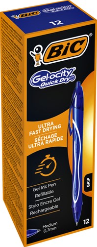 Gelschrijver Bic Gel-ocity quick dry medium blauw-2