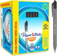 Balpen Paper Mate Inkjoy 100RT medium zwart valuepack 80+20 gratis-3