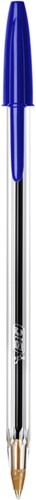 Balpen Bic Cristal medium blauw in tubo verpakking-2