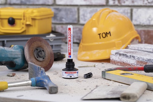 Viltstift edding 3300 schuin 1-5mm zwart blister à 1 stuk-3