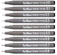 Fineliner Artline technisch 0.5mm zwart-2