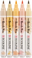 Brushpen Talens Ecoline set à 5 stuks beige roze-2