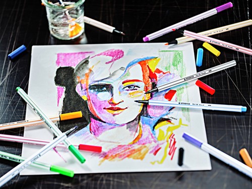 Brushstift STABILO Pen 568/12 Arty assorti etui à 12 stuks-2