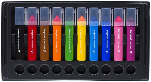 Viltstift Bruynzeel Kids Mega Point set à 10 kleuren-2
