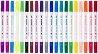 Viltstift Bruynzeel Kids Twin Point set à 20 kleuren-2