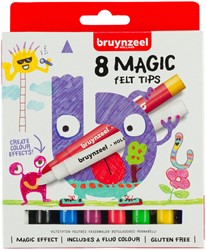 Viltstift Bruynzeel Kids Magic Point set à 8 kleuren