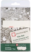 Tekenset Sakura Zentangle set à 20 patronen wit