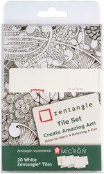 Tekenset Sakura Zentangle set à 20 patronen wit